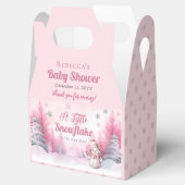 Roze Een Kleine Sneeuwvlok | Sneeuwmeisje Baby sho Bedankdoosjes (Geopend)