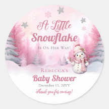 Roze Een Kleine Sneeuwvlok | Sneeuwmeisje Baby sho