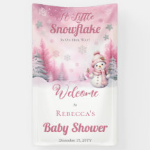 Roze Een Kleine Sneeuwvlok | Sneeuwmeisje Baby sho