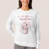 Roze Een Kleine Sneeuwvlok | Sneeuwmeisje Baby sho T-shirt (Voorkant)