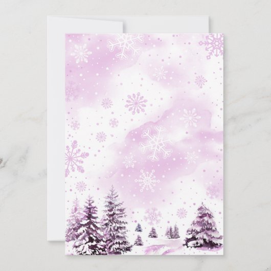 Roze een kleine uitnodiging tot het indienen van e (Achterkant)