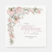 Roze een kleine wilde bloem thema Elegant baby mei Servet (Voorkant)