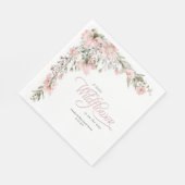 Roze een kleine wilde bloem thema Elegant baby mei Servet (Hoek)