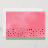 Roze een op een Melon Foto Girl's eerste verjaarda Kaart (Achterkant)