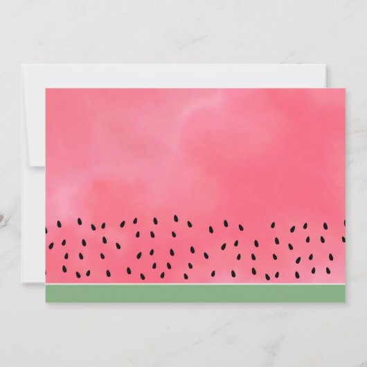 Roze een op een Melon Foto Girl's eerste verjaarda Kaart (Achterkant)