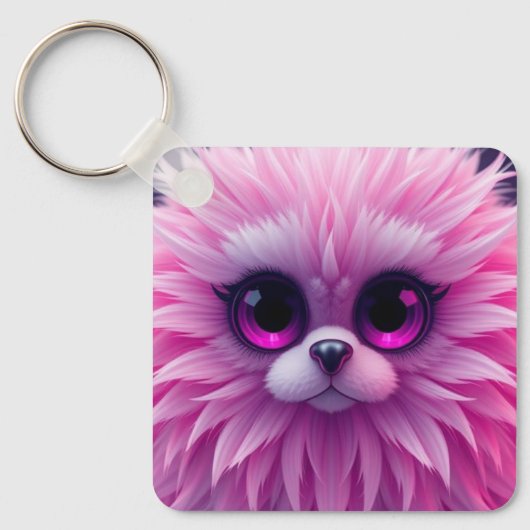 Roze Eén Sleutelhanger (Voorkant)