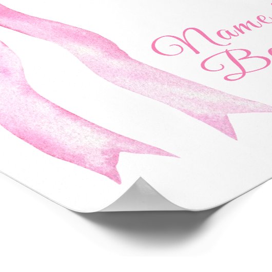 Roze een strik - noem dat baby-voedsel poster (Hoek)