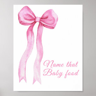 Roze een strik - noem dat baby-voedsel poster
