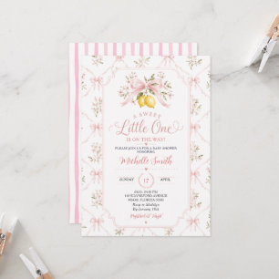 Roze Een zoete kleine is op komst Baby Shower Kaart