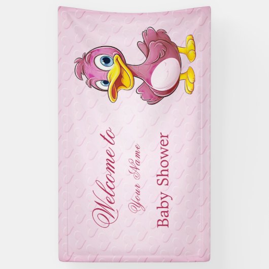 Roze Eend Banner (Verticaal)