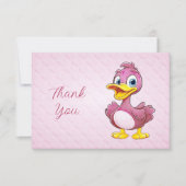 Roze Eend Dank u kaart (Voorkant)