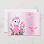Roze Eend Dank u kaart (Voorkant)