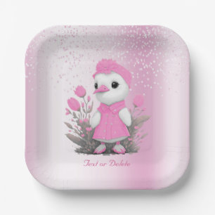Roze eend papier Bord