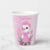 Roze Eend Papier Cups Papieren Bekers (Achterkant)
