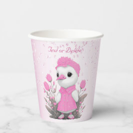 Roze Eend Papier Cups Papieren Bekers
