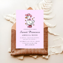 Roze Eend Prinses Feest Kaart