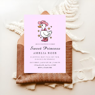 Roze Eend Prinses Feest Kaart