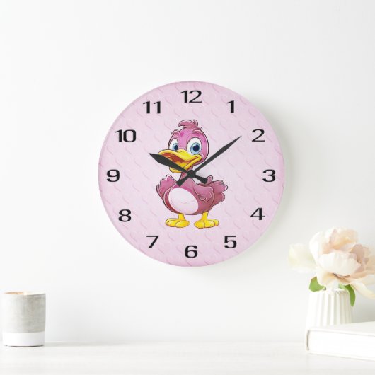 Roze eend wandklok (Huis)