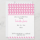 roze eenden, baby shower-uitnodiging kaart (Voorkant)