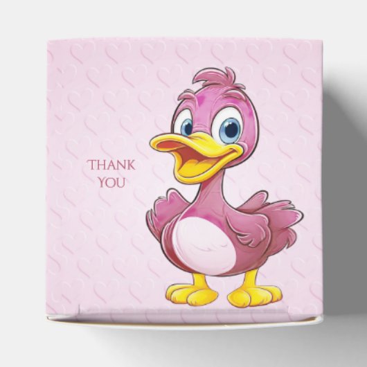 Roze Eenden Favor Box Bedankdoosjes (Bovenkant)