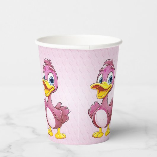 Roze Eenden Papieren beker (Rechts)
