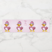 Roze Eenden Waterfles Etiket (Enkel label)