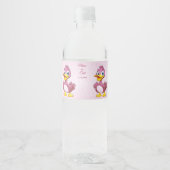 Roze Eenden Waterfles Etiket (Voorkant)