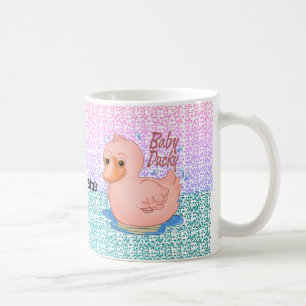 Roze Eendje Baby Meisje   Koffiemok