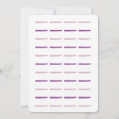 Roze Eenhoorn Baby Meisje Douche Uitnodiging Kaart (Achterkant)