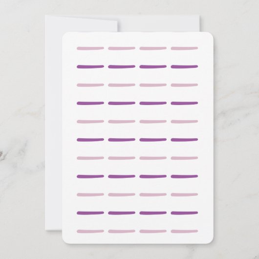 Roze Eenhoorn Baby Meisje Douche Uitnodiging Kaart (Achterkant)