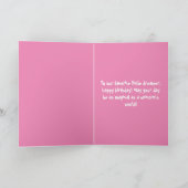 Roze Eenhoorn Bloeiende Bloemkaart Kaart (Binnen)