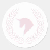 Roze Eenhoorn Borstbeeld Envelope Zegel (Voorkant)