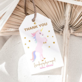 Roze Eenhoorn cadeau Labels, gunst Tags Cadeaulabel