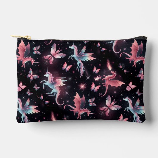 Roze Eenhoorn Draak Mix Etui (Voorkant)