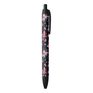 Roze Eenhoorn Draak Mix Zwarte Inkt Pen