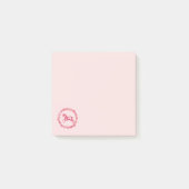 Roze Eenhoorn en Bloemen Post-it® Notes (Voorkant)