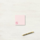 Roze Eenhoorn en Bloemen Post-it® Notes (Op bureau)