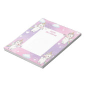 Roze Eenhoorn Gepersonaliseerde Mitswa Notes Notit Notitieblok (Linkerzijde)