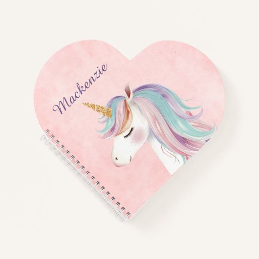 Roze Eenhoorn Geschenk Notitieboek (Voorkant)