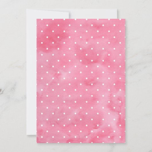 Roze Eenhoorn Gezicht Bloemen Verjaardag Uitnodigi Kaart (Achterkant)