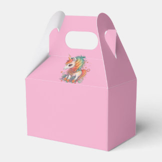 ROZE EENHOORN GIFT FAVOR DOZEN BEDANKDOOSJES