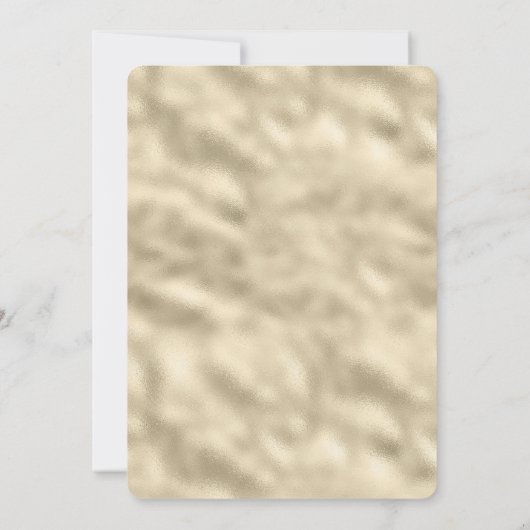 Roze Eenhoorn Goud Glitters Glans Confetti Kaart (Achterkant)