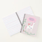 Roze Eenhoorn Handschrift Praktijk Notitieboek (Binnen)