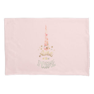 Roze Eenhoorn Inspirerend quote Kussensloop