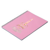 Roze Eenhoorn Inspirerend quote Notitieboek (Linkerzijde)