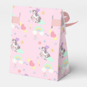 Roze eenhoorn magische prinses meisjesverjaardag k bedankdoosjes (Achterkant)