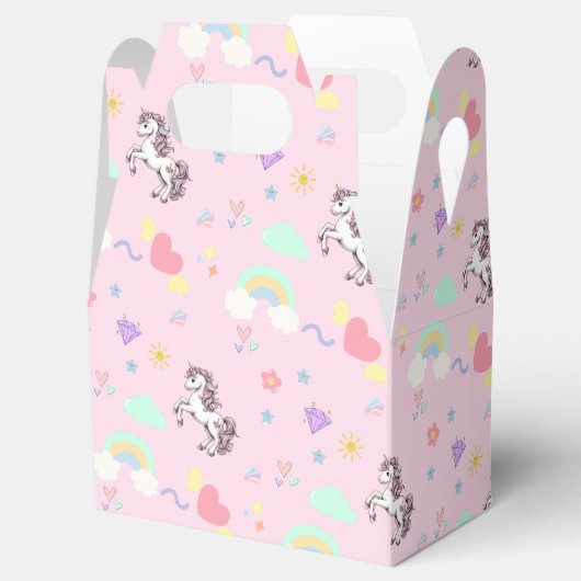Roze eenhoorn magische prinses meisjesverjaardag k bedankdoosjes (Geopend)