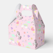 Roze eenhoorn magische prinses meisjesverjaardag k bedankdoosjes (Voorkant Zijde)