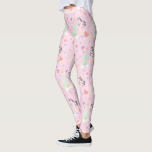 Roze eenhoorn magische prinses meisjesverjaardag k leggings