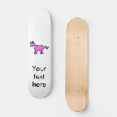 Roze eenhoorn met regenboogmane skateboard (Voorkant)